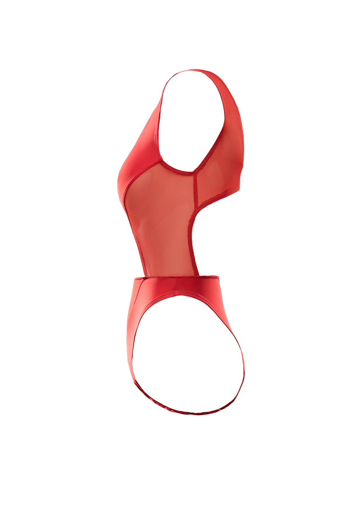 body burdeos neopreno elástico tul tiro alto cortes transparencia