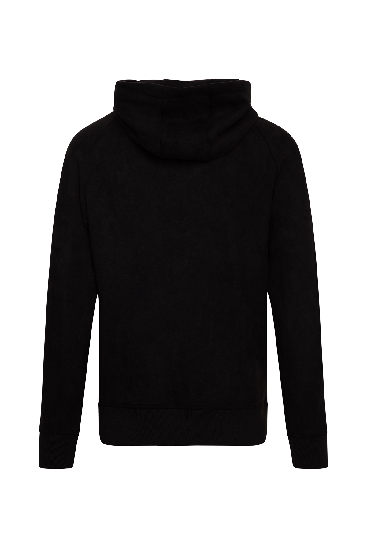 sudadera negra antelina capucha bolsillo parche bordado cómoda antonio velasco madrid